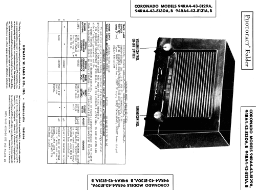 Coronado 94RA4-43-8130A ; Gamble-Skogmo, Inc.; (ID = 473315) Radio