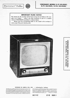 Coronado K-21 ; Gamble-Skogmo, Inc.; (ID = 3097413) Television