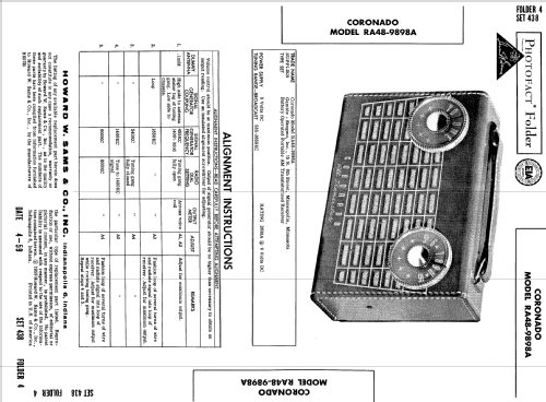 Coronado RA48-9898A ; Gamble-Skogmo, Inc.; (ID = 633432) Radio