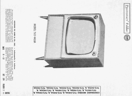 Coronado TV2-9417A; Gamble-Skogmo, Inc.; (ID = 2472740) Television
