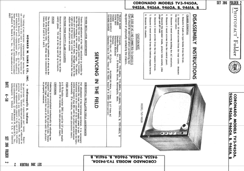 Coronado TV3-9460B; Gamble-Skogmo, Inc.; (ID = 2589895) Television