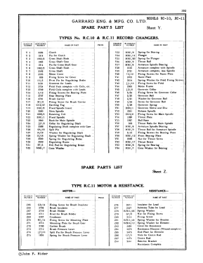 RC-10; Garrard Eng. & Mfg. (ID = 2939479) Ton-Bild