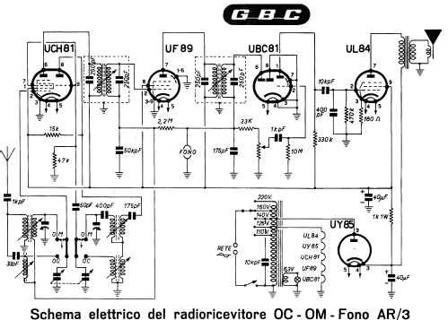 Tapehart AR/3; GBC; Milano (ID = 398869) Radio