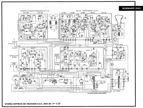 2004 Television GBC; Milano, build 1969 ??, 1 schematics, 15 tubes ...