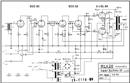 MLV20; Schmitt, Gebr., (ID = 388359) Ampl/Mixer