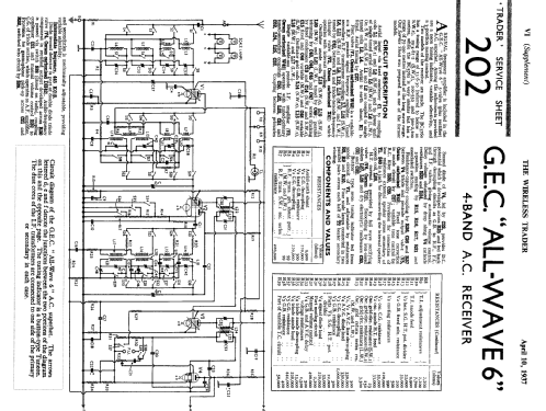 All-Wave 6 BC3760; GEC, General (ID = 1035578) Radio