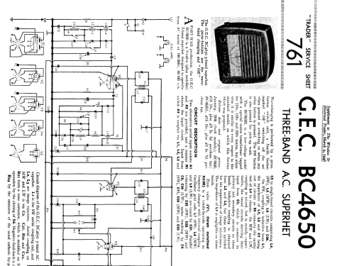 BC4650; GEC, General (ID = 2289074) Radio