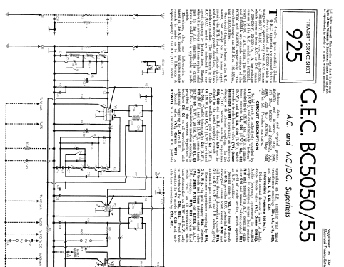 BC5054; GEC, General (ID = 2276328) Radio