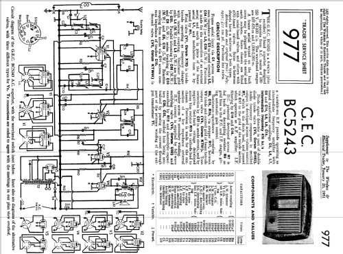 BC5243; GEC, General (ID = 2275730) Radio