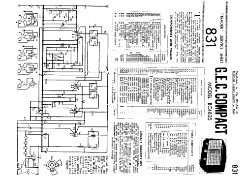 Compact BC4835; GEC, General (ID = 2282485) Radio