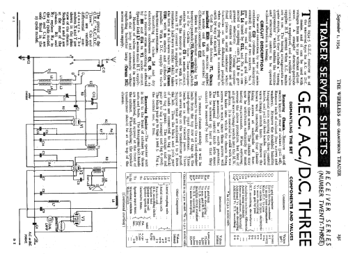 Universal Mains Three BC3520; GEC, General (ID = 1015585) Radio