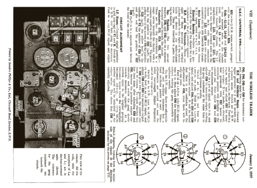 Universal SW4 BC3745; GEC, General (ID = 1034587) Radio