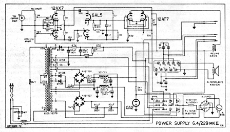 Alimentatore per G 4/228MKII G 4/229 MKII; Geloso SA; Milano (ID = 2521650) Fuente-Al