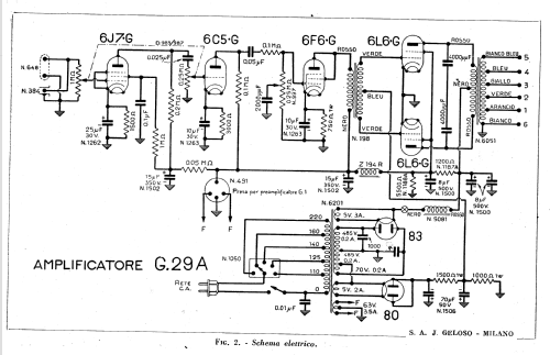 Amplificatore BF G29A; Geloso SA; Milano (ID = 391601) Ampl/Mixer