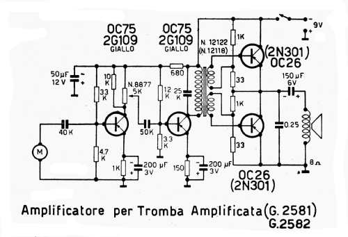 Amplificatore per Tromba Amplificata G.2582; Geloso SA; Milano (ID = 3045624) Ampl/Mixer