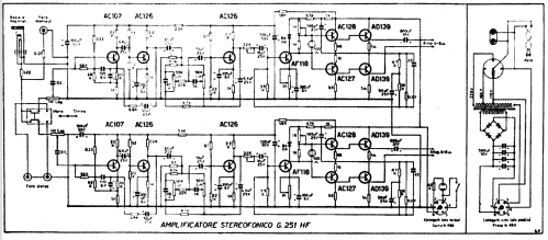 Amplificatore stereo G251-HF; Geloso SA; Milano (ID = 396862) Ampl/Mixer