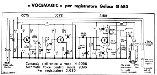 Comando elettronica a voce - Automatic Voice Control 9096; Geloso SA; Milano (ID = 3045626) Misc