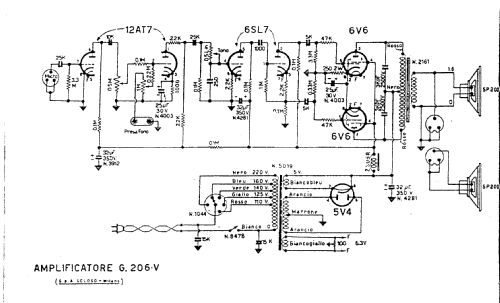 G206V; Geloso SA; Milano (ID = 891015) Ampl/Mixer