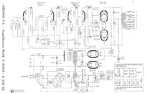 G218A; Geloso SA; Milano (ID = 890988) Ampl/Mixer