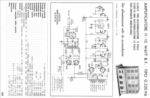 G220PA; Geloso SA; Milano (ID = 143723) Ampl/Mixer