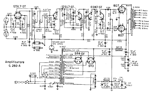 G260-A; Geloso SA; Milano (ID = 891049) Ampl/Mixer