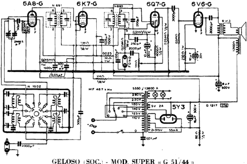 G51/44; Geloso SA; Milano (ID = 329107) Radio