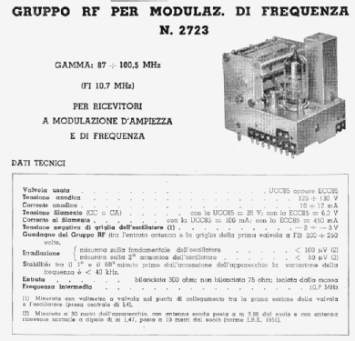 Gruppo RF per Modulazione di Frequenza 2723; Geloso SA; Milano (ID = 3007996) mod-past25