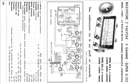 Super G512/L; Geloso SA; Milano (ID = 144646) Radio