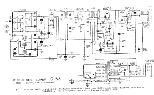 Super G58; Geloso SA; Milano (ID = 891126) Kit