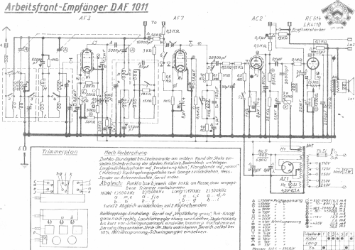 Arbeitsfront-Empfänger DAF1011; Gemeinschaftserzeugn (ID = 797099) Radio