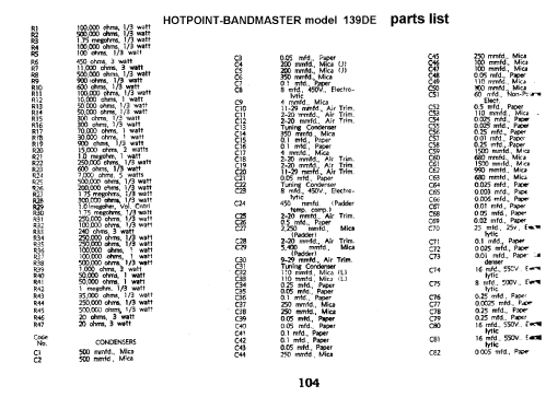 Hotpoint-Bandmaster 139DE; Australian General (ID = 720271) Radio