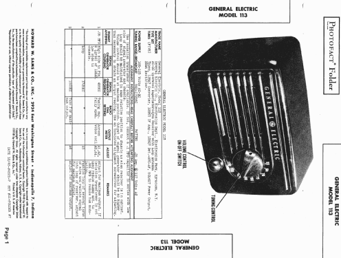 113 ; General Electric Co. (ID = 1437387) Radio