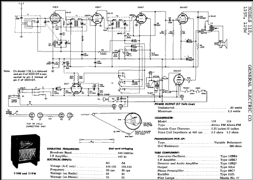 118 ; General Electric Co. (ID = 286347) Radio