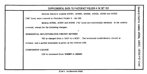 14T018 'Q' Line ; General Electric Co. (ID = 2366527) Television