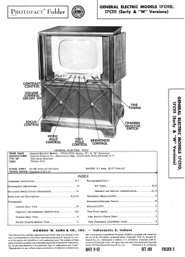 17C110 ; General Electric Co. (ID = 3093952) Television