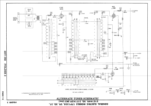 17P1328 M3 Line ; General Electric Co. (ID = 2496808) Television