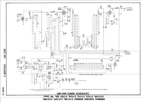 21C107 Ch= 'N' Line; General Electric Co. (ID = 2667504) Television