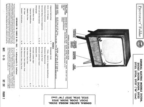 21C107 Ch= 'N' Line; General Electric Co. (ID = 2667517) Television