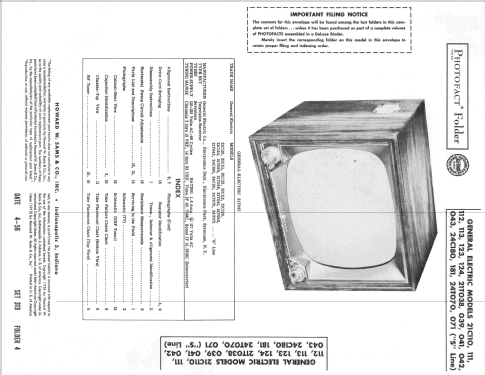 21C111 Ch= S-Line; General Electric Co. (ID = 2153596) Television