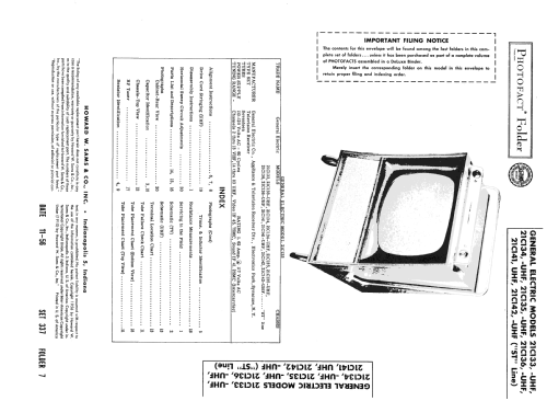 21C133 - UHF Ch= 'ST' Line; General Electric Co. (ID = 1981111) Television