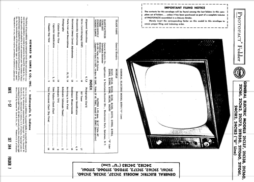 21C160 Ch= U line; General Electric Co. (ID = 1770776) Television