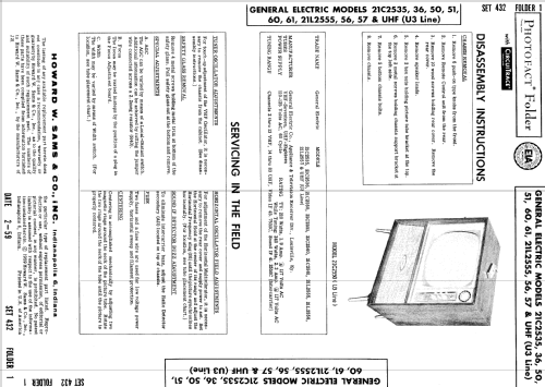 21C2535 Ch= U3 Line; General Electric Co. (ID = 866915) Television