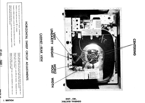 21C3479, 482, 483, 21L3455, 456 Ch= M5; General Electric Co. (ID = 634839) Television