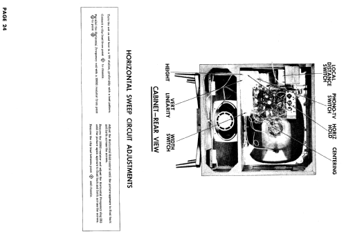 21L2555 Ch= U3 Line; General Electric Co. (ID = 867082) Television