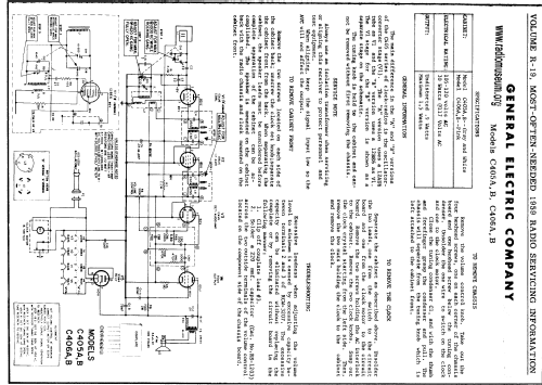 C405A ; General Electric Co. (ID = 55613) Radio