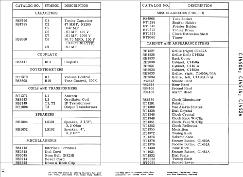 C-1450A ; General Electric Co. (ID = 1408985) Radio