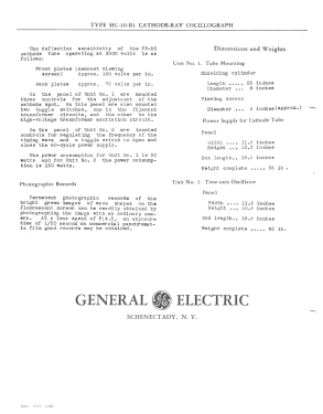 Cathode-Ray Oscillograph HC-10-B1; General Electric Co. (ID = 2929507) Equipment