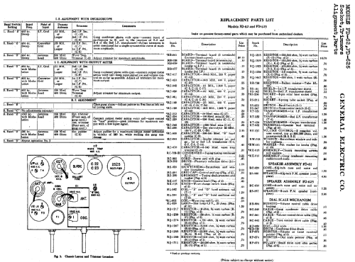 FD-625 ; General Electric Co. (ID = 405792) Radio