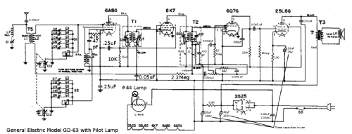 GD-63 (with pilot lamp) Radio General Electric Co. GE; Bridgeport CT ...