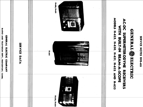 H-630 ; General Electric Co. (ID = 1126586) Radio